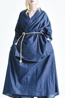 4oz Denim  YUKATA Shirt indigo