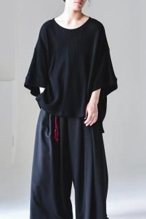 The Classic Knit Sew Heavy Waffle black
