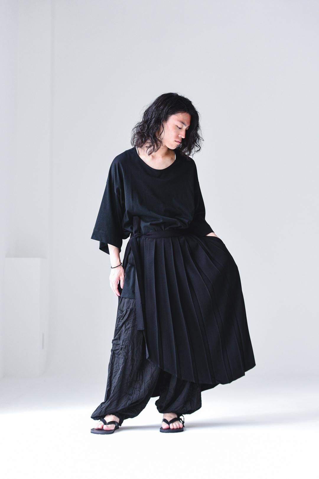 Pleats HAKAMA Cloth black - BISHOOL