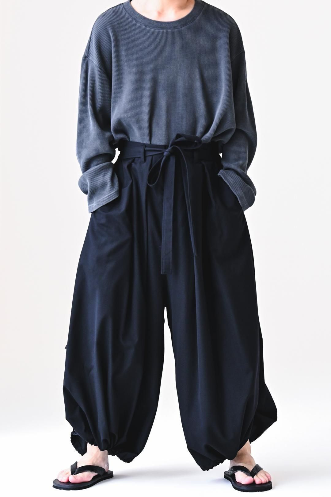 Wool Gabardine KIMONO Balloon Pants - BISHOOL