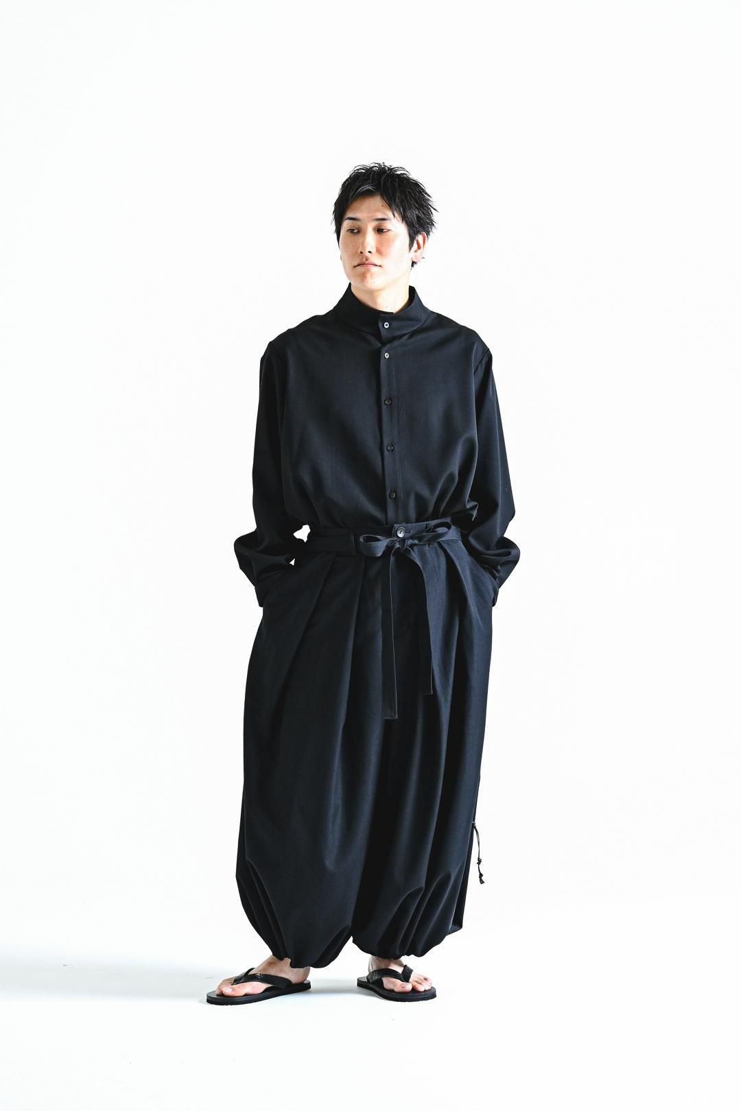 Wool Gabardine KIMONO Balloon Pants - BISHOOL