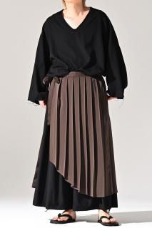 Pleats HAKAMA Cloth brown