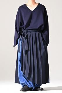 Pleats HAKAMA Cloth navy