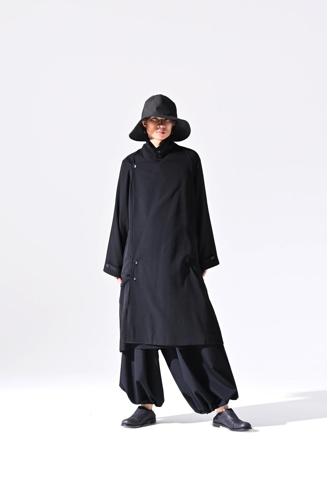 ジャケット・アウター BISHOOL Wool Trench Coat Wool Gabardine Big Lapel Over Trench Coat - BISHOOL