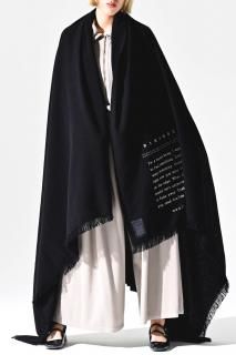 Message Embroidery Cashmere Super Big Stole
