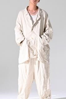 Wrinkled Single Over Jacket ver.TR Serge ecru