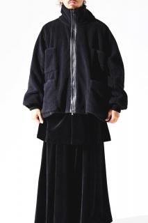 High Neck Zip Boa Blouson