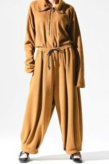 Drape Cocoon Knit Pants camel