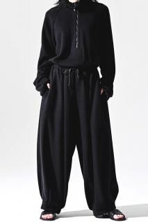 Drape Cocoon Knit Pants black
