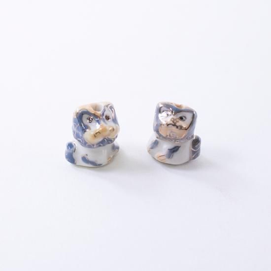 陶玉ビーズ シーサー