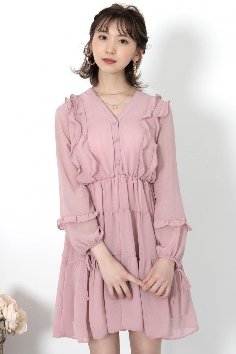 まこち着用 シフォンミニフレアワンピ Pk まこち着用 シフォンミニフレアワンピ Pk