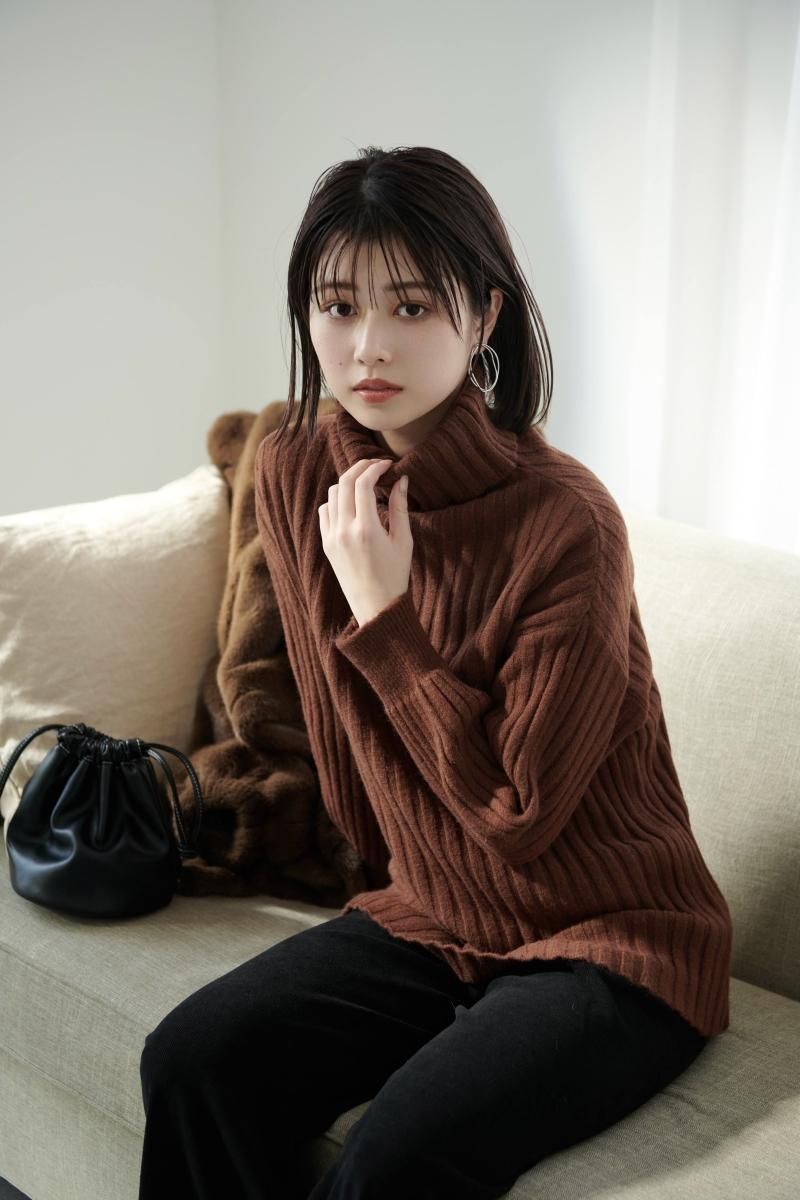 2022 AW 冴木柚葉着用 ボトルネックセーター 【WH /BR】