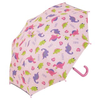 子供用 晴雨兼用傘（45cm）　ハッピー＆スマイル（女の子向け 恐竜柄）／UBSR1_542107
