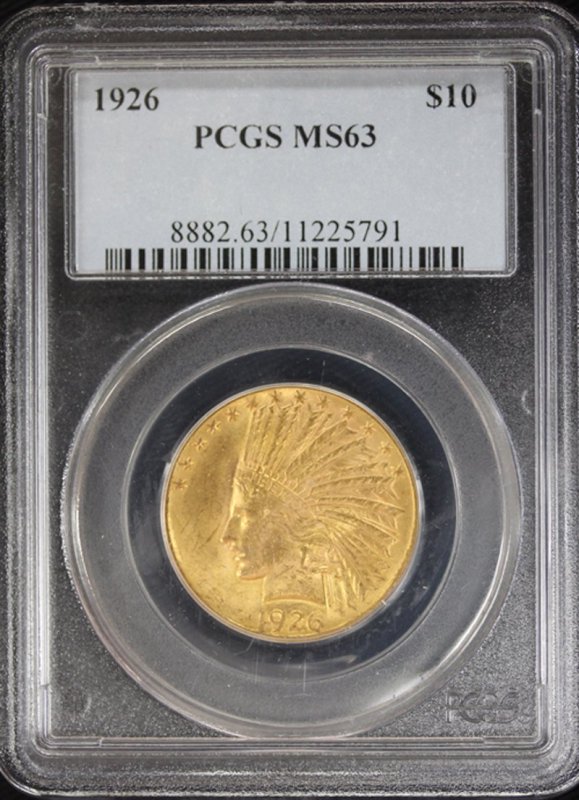 アメリカ United States America インディアンヘッド 10ドル金貨 1926年 PCGS MS63