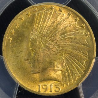 アメリカ United States of America インディアンヘッド 10ドル金貨 1913年 PCGS MS61