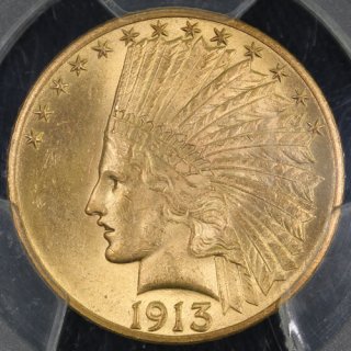 アメリカ United States of America インディアンヘッド 10ドル金貨 1913年 PCGS MS64