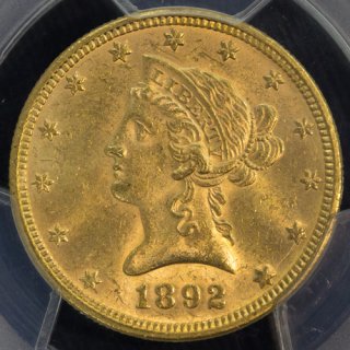 アメリカ United States of America コロネットヘッド 10ドル金貨 1892年 PCGS MS63