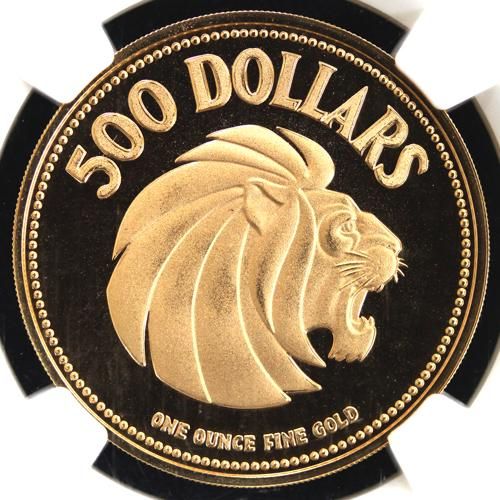 シンガポール Singapore 独立10周年記念 500ドル金貨 1975年 NGC シンガポール Singapore 独立10周年記念 500ドル金貨 1975年 NGC