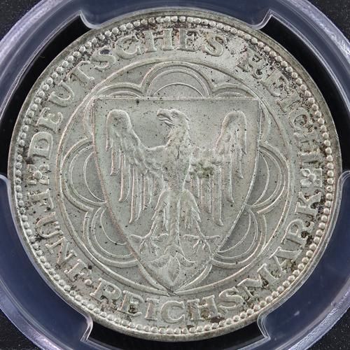 ドイツ ワイマール共和国 ブレーマーハーフェン 1927A 3マルク