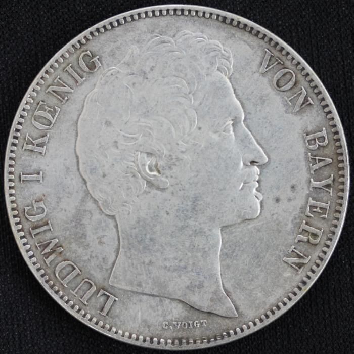 ドイツ バイエルン王国 1865 1ターレル銀貨 ルートヴィヒ2世/聖母子