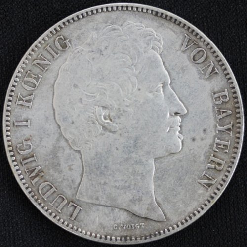 ドイツ Germany ババリア ルートヴィヒ1世 2ターラー銀貨 1840年