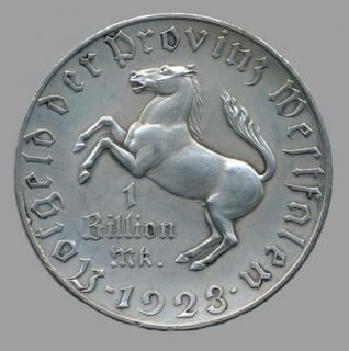 ɥ Germany ȥե Westphalia 1ޥ륯۵޲ 1Billion Mark Ρȥ 1923ǯ