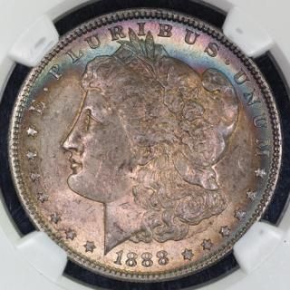 ꥫ United States 륬顼 1ɥ 1888ǯ NGC MS63 쥤ܡȡ