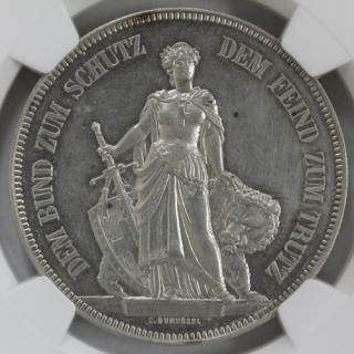  Switzerland ͷ ٥ 5ե 1885ǯ NGC UNC DETAILS