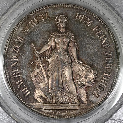 スイス Switzerland スイス射撃祭 ベルン Bern 5フラン銀貨 Specimen