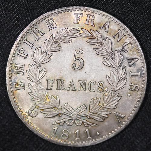 フランス France ナポレオン1世 Napoleon I 月桂冠 5フラン銀貨