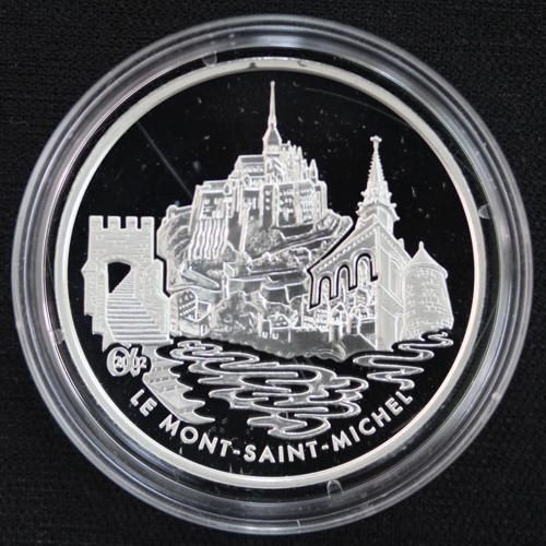 フランス 2002年 1€50C 銀貨 Proof フランス France モンサンミッシェル 1 1/2ユーロ プルーフ銀貨 2002年