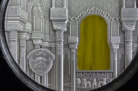 パラオ ティファニーアート Tiffany Art アルハンブラ宮殿 10ドル銀貨 ...