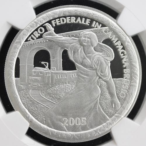 2005_スイス_射撃祭_手替わり銀貨_French_発行50枚_PR69DC 2005_スイス_射撃祭_手替わり銀貨_French_発行50枚