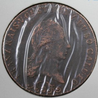 オーストリア Austria 神聖ローマ帝国最後の皇帝フランツ2世 3クロイツァー銅貨 1812年S