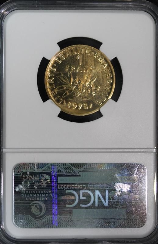 フランス France 第五共和政 種を蒔く人 フラン金貨 ピエフォー