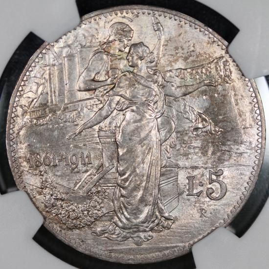 イタリア Italia ビットリオ エマヌエレ3世 イタリア王国50周年記念 5