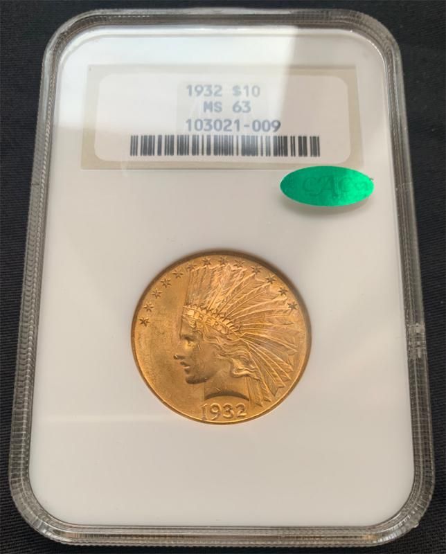金貨 アメリカ 10ドル インディアンヘッド 1932年 MS63 アメリカ 10ドル金貨インディアンヘッド1932 ＄10 PCGS/CAC