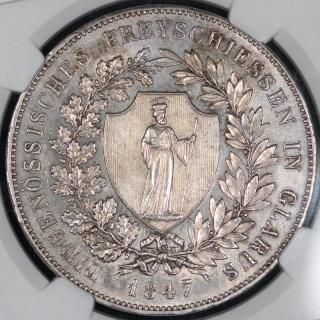  Switzerland ͷ 顼륹 Glarus 40Хåĥ 1847ǯ NGC MS61