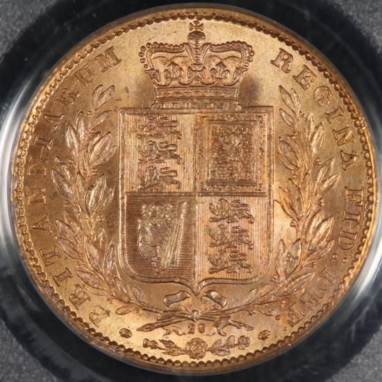 イギリス Great Britain ヴィクトリア女王 楯図 ソブリン金貨