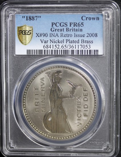 【英国コイン】 2008年 イギリス ヴィクトリア レトロイシュー  PCGS