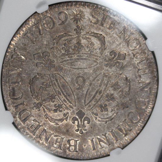 【1643年】フランス 1/4エキュ銀貨 太陽王としての異名で知られるルイ14世