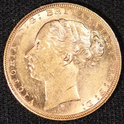 オーストラリア Australia ヴィクトリア女王 聖ジョージの竜退治 ソブリン金貨 1878年