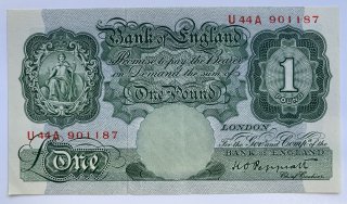 イギリス Great Britain イングランド銀行 1ポンド紙幣 チーフキャッシャー ケネス・オズワルド・ペピアット 1949~1950年