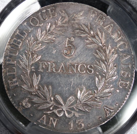 1815年 フランス 5フラン銀貨  ナポレオン1世  百日天下