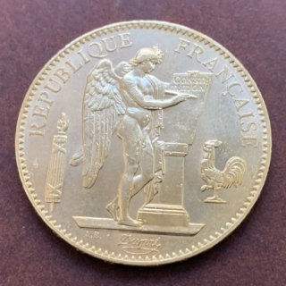 フランス France 第三共和政 守護天使ゲニウス 100フラン金貨 1900年