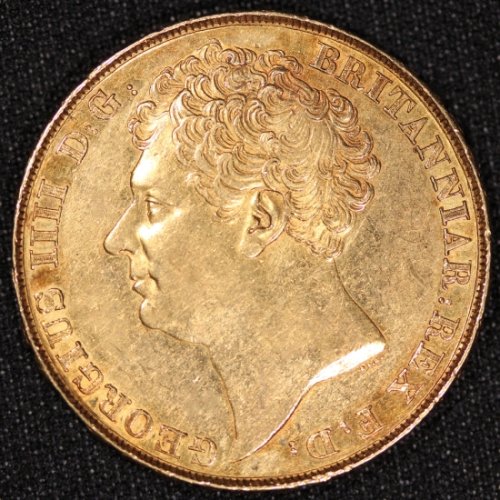 イギリス Great Britain ジョージ4世 GeorgeIV 大頭像 無冠 2ポンド金貨 1823年