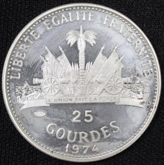 外国のコイン1973 1973年バハマ2ダラー銀貨 品位SV925 29g バハマ銀貨 外国コイン