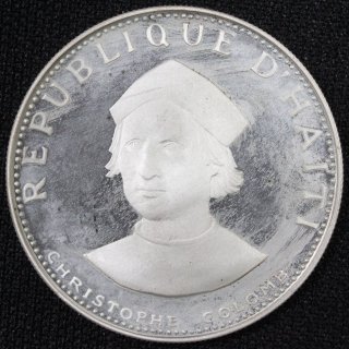 ハイチ Haiti コロンブス Christopher Columbus 25グールド銀貨 1973年