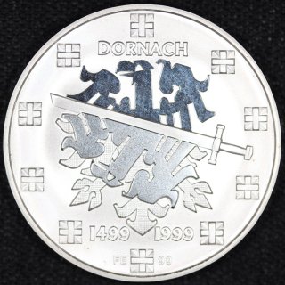スイス Switzerland ドルナッハの戦い Battle of Dornach 20フラン銀貨 プルーフ 1999年