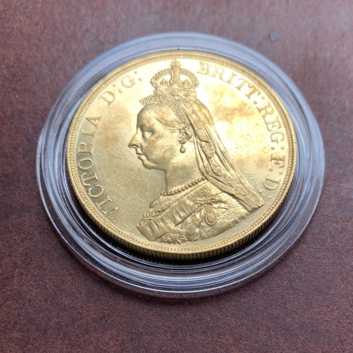 イギリス Great Britain ヴィクトリア女王 ジュビリーヘッド 5ポンド金貨 1887年